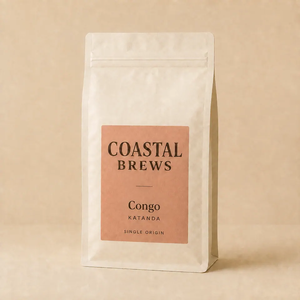 Coastal Brews Congo Katanda coffee bag